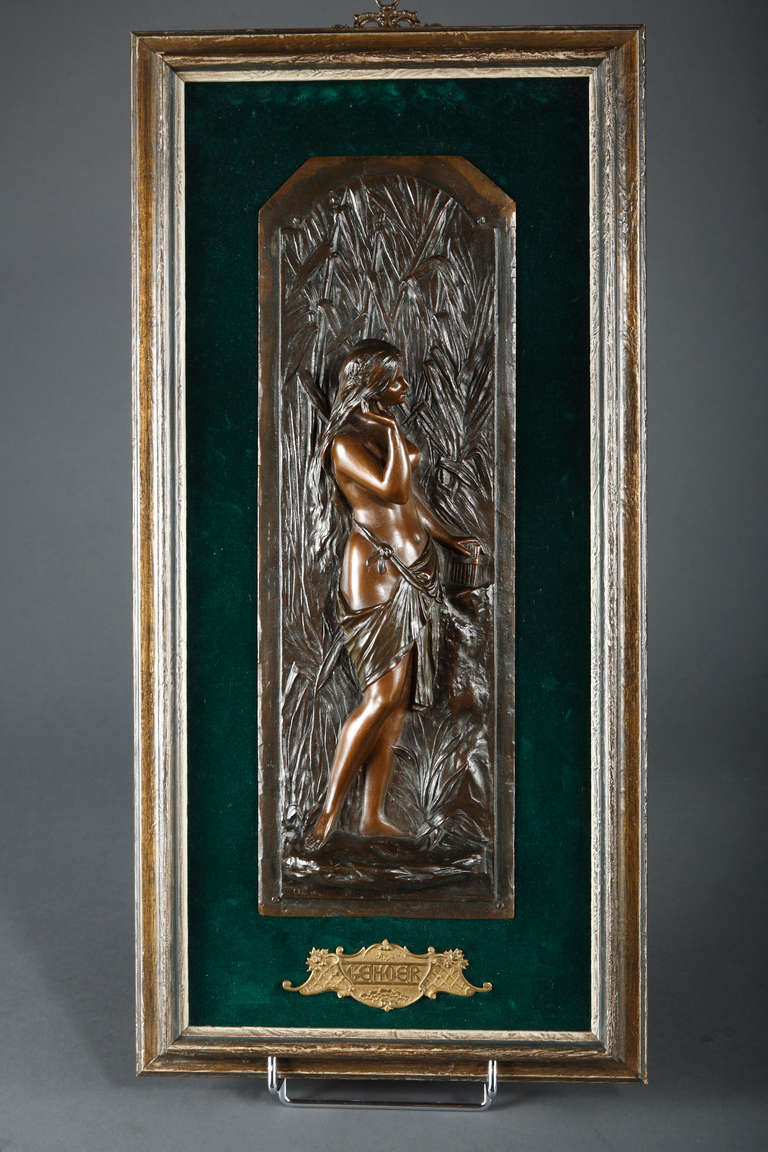 19th Century German Set of Five Bronze Plaques of the Five Senses For Sale