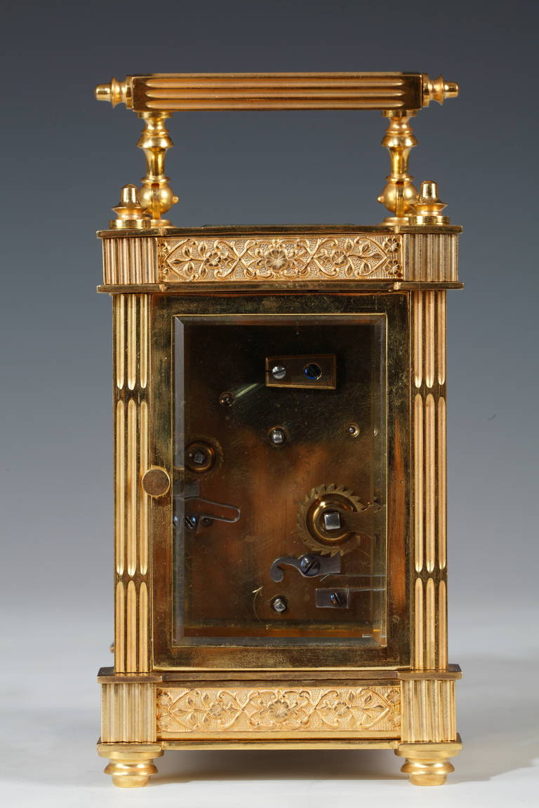 French Bronze Carriage Clock, 19th Century For Sale 2