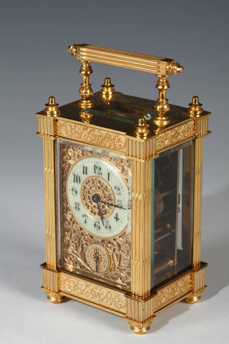 French Bronze Carriage Clock, 19th Century For Sale 5