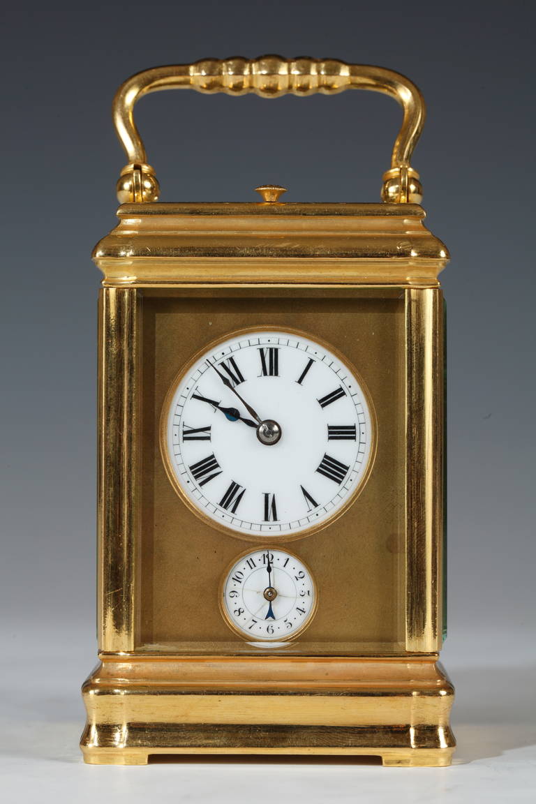 French Bronze Carriage Clock, 19th Century For Sale at 1stDibs