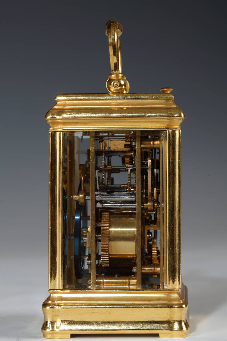 French Bronze Carriage Clock, 19th Century For Sale at 1stDibs
