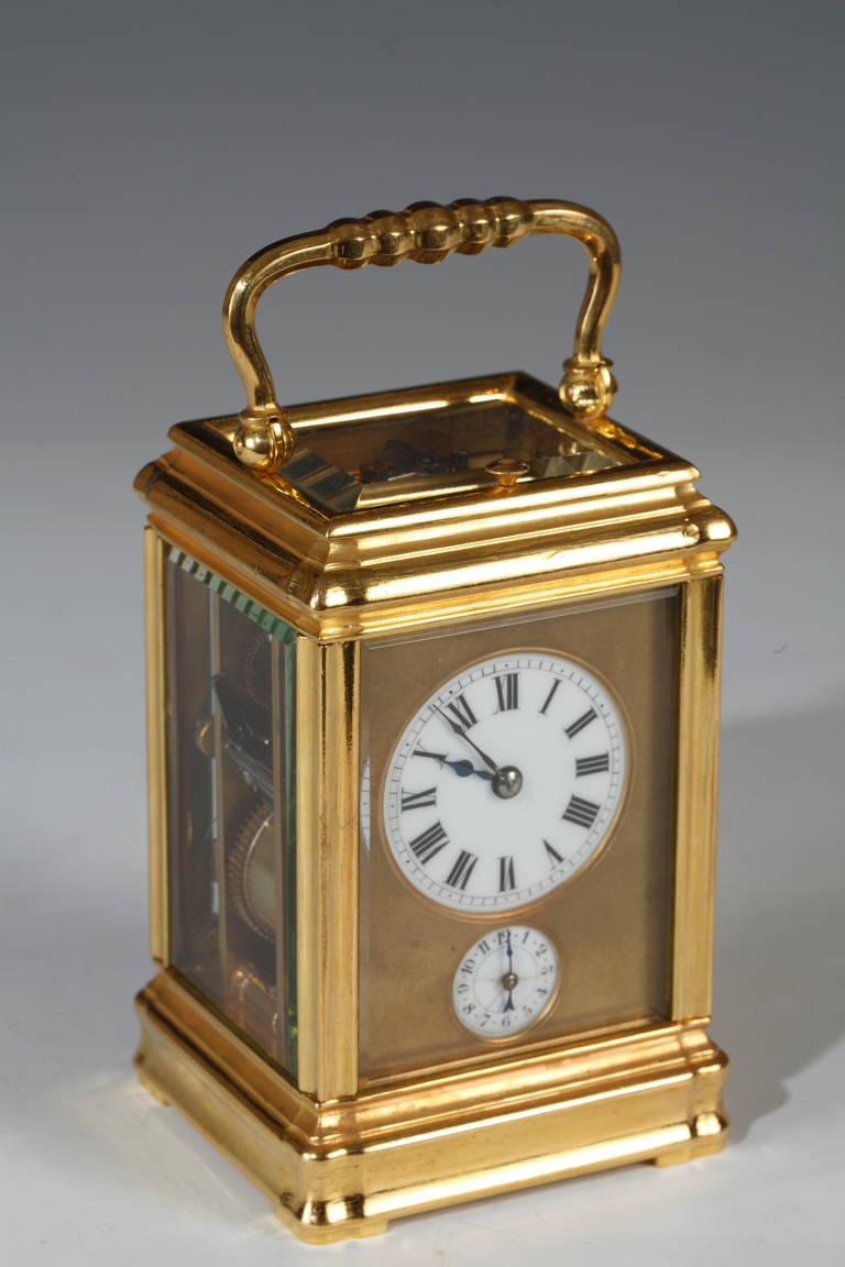 French Bronze Carriage Clock, 19th Century For Sale at 1stDibs