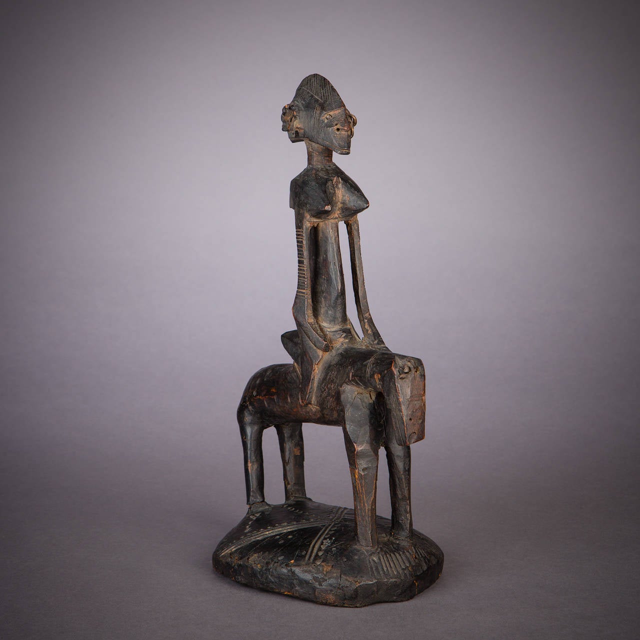 Folk Art 19th Century Senufo Horse and Rider, Ivory Coast
