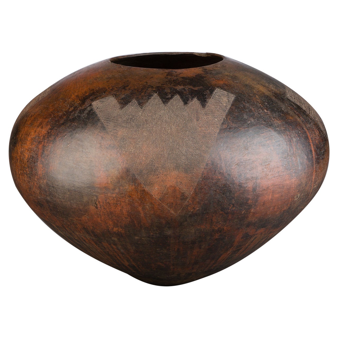20th Century Tribal Zulu Ceramic Pot, South Africa