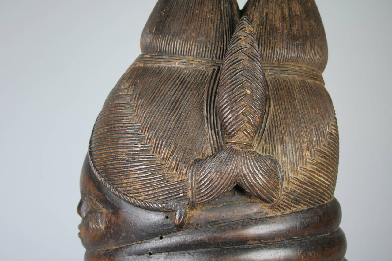 Sierra Leonean Mid-20th Century Tribal Bundu Mende Mask, Sierra Leone