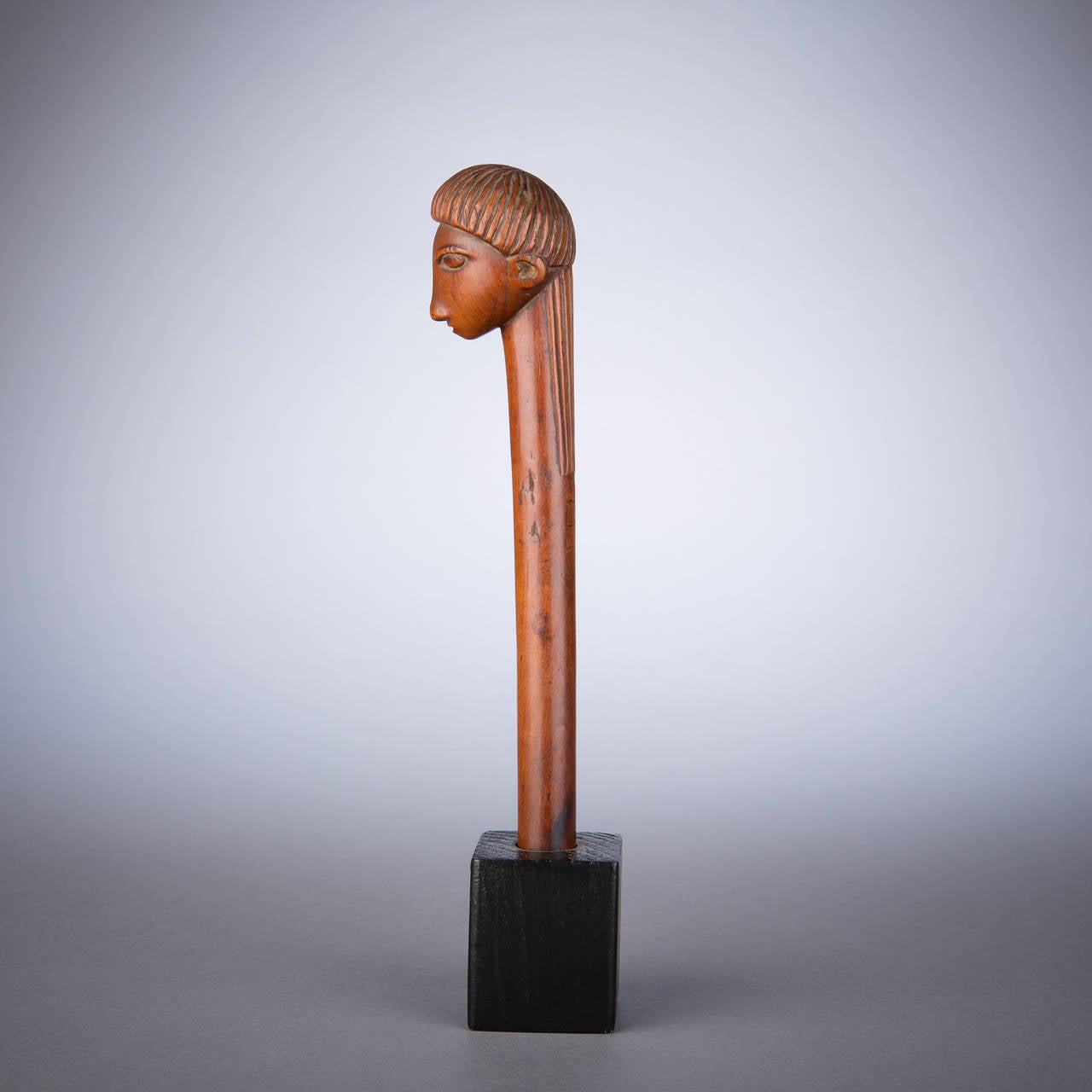 Wood 19th Century Tribal Mpondo Staff Finial, South Africa