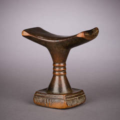 19th Century Tribal Luba Headrest Pillow, D.R. Congo