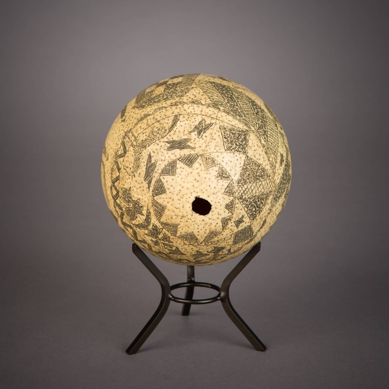 Late 19th Century 19th Century Carved Ostrich Egg, South Africa