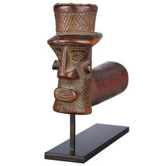 Early 20th Century Tribal Kuba or Binji Pipe, D.R. Congo