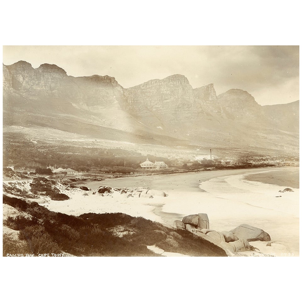 19th Century Original Photograph of Camps Bay, South Africa