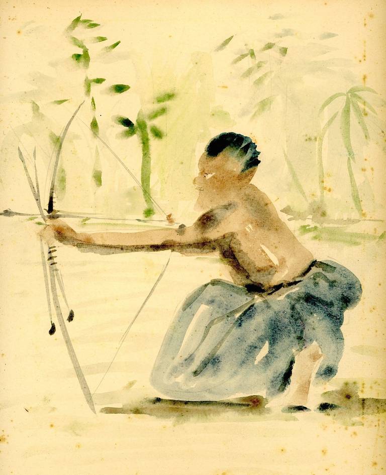 Album of 15 Original Watercolour Paintings, 19th Century 4