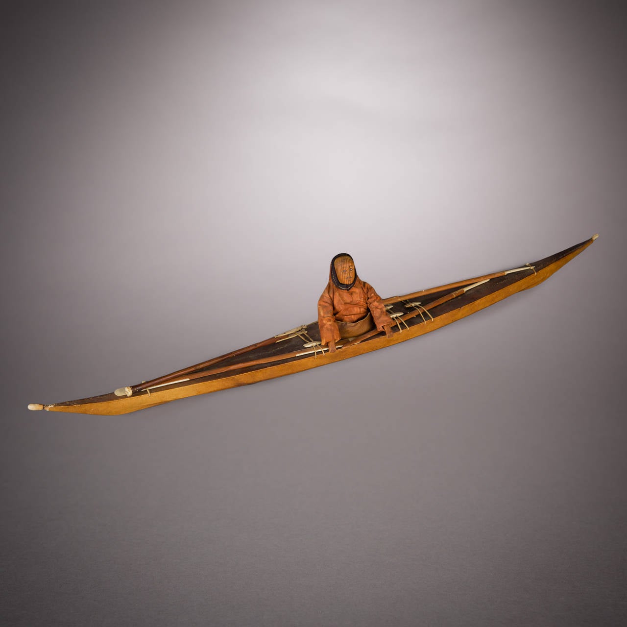 19th Century Inuit Model Kayak, Greenland In Excellent Condition In New York, NY