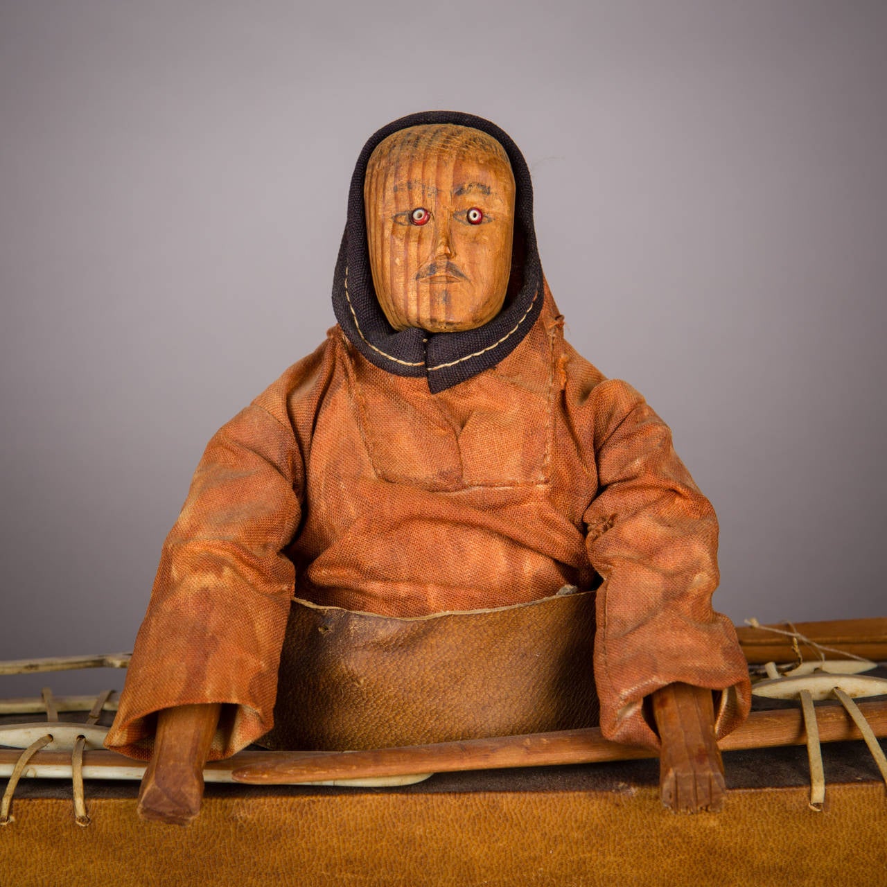 North American 19th Century Inuit Model Kayak, Greenland