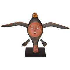 Antique Late 19th Century Yu'pik Bird Mask, Nunivak Island, Alaska