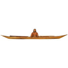 Used 19th Century Inuit Model Kayak, Greenland