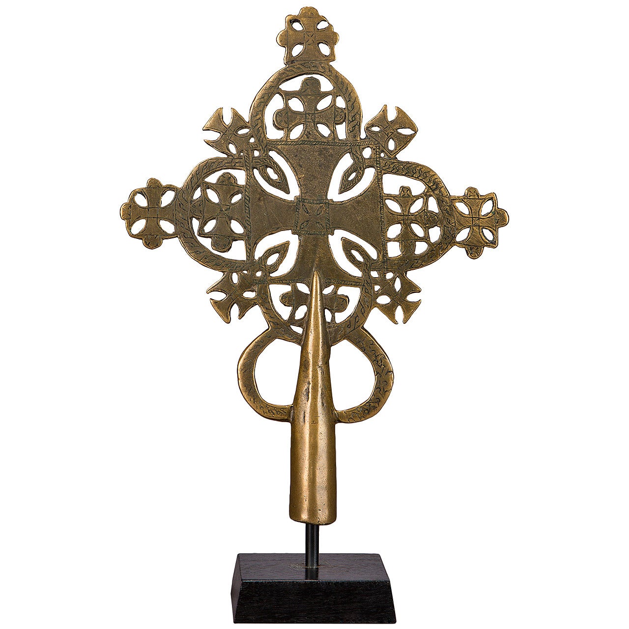 14th Century Bronze Processional Cross, Ethiopia