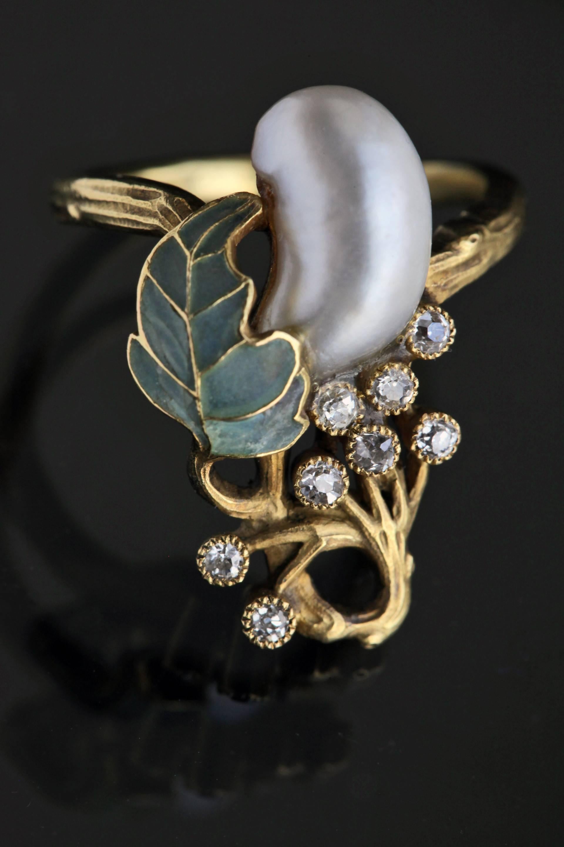 Georges le Turcq Art Nouveau Ring In Good Condition For Sale In London, GB