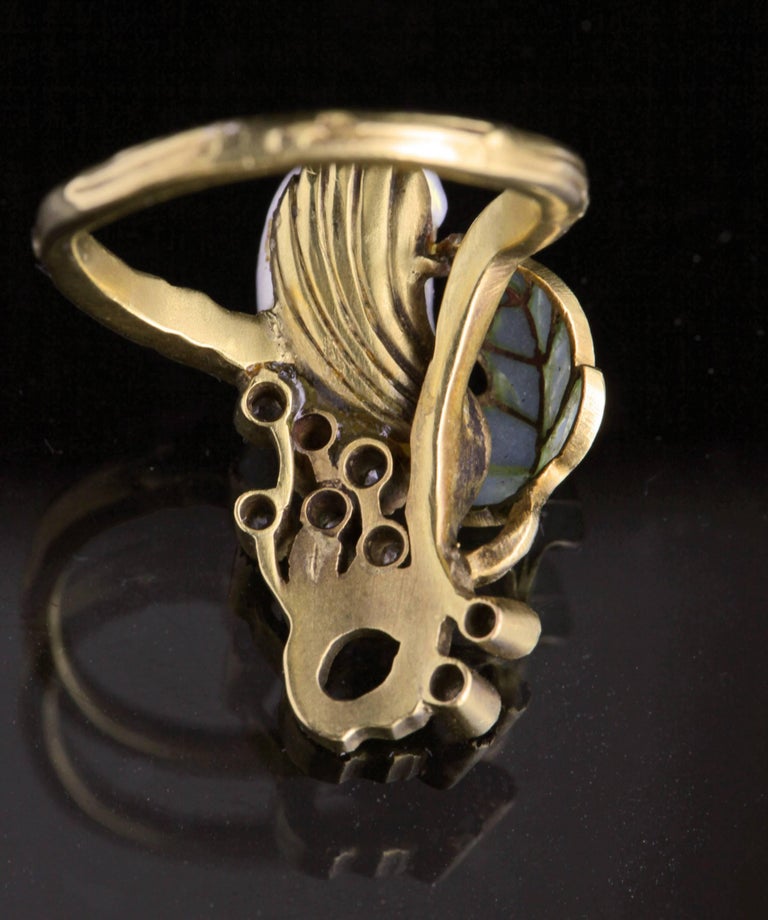 Women's Georges le Turcq Art Nouveau Ring For Sale