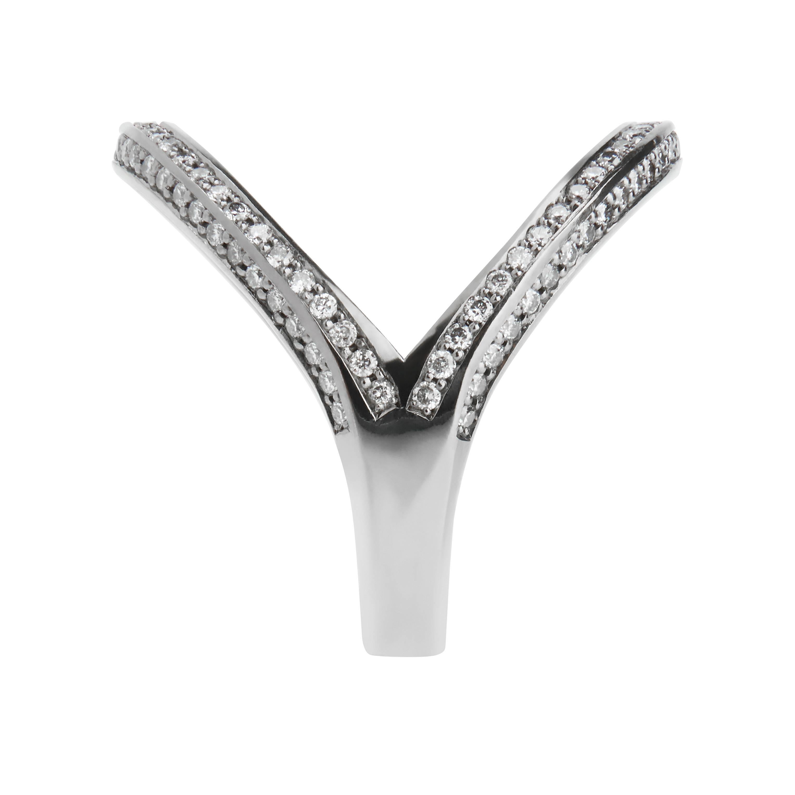*MADE TO ORDER - 5 WEEK LEAD TIME*

9ct blackened white gold Zara Simon ring with 0.95ct of Diamonds