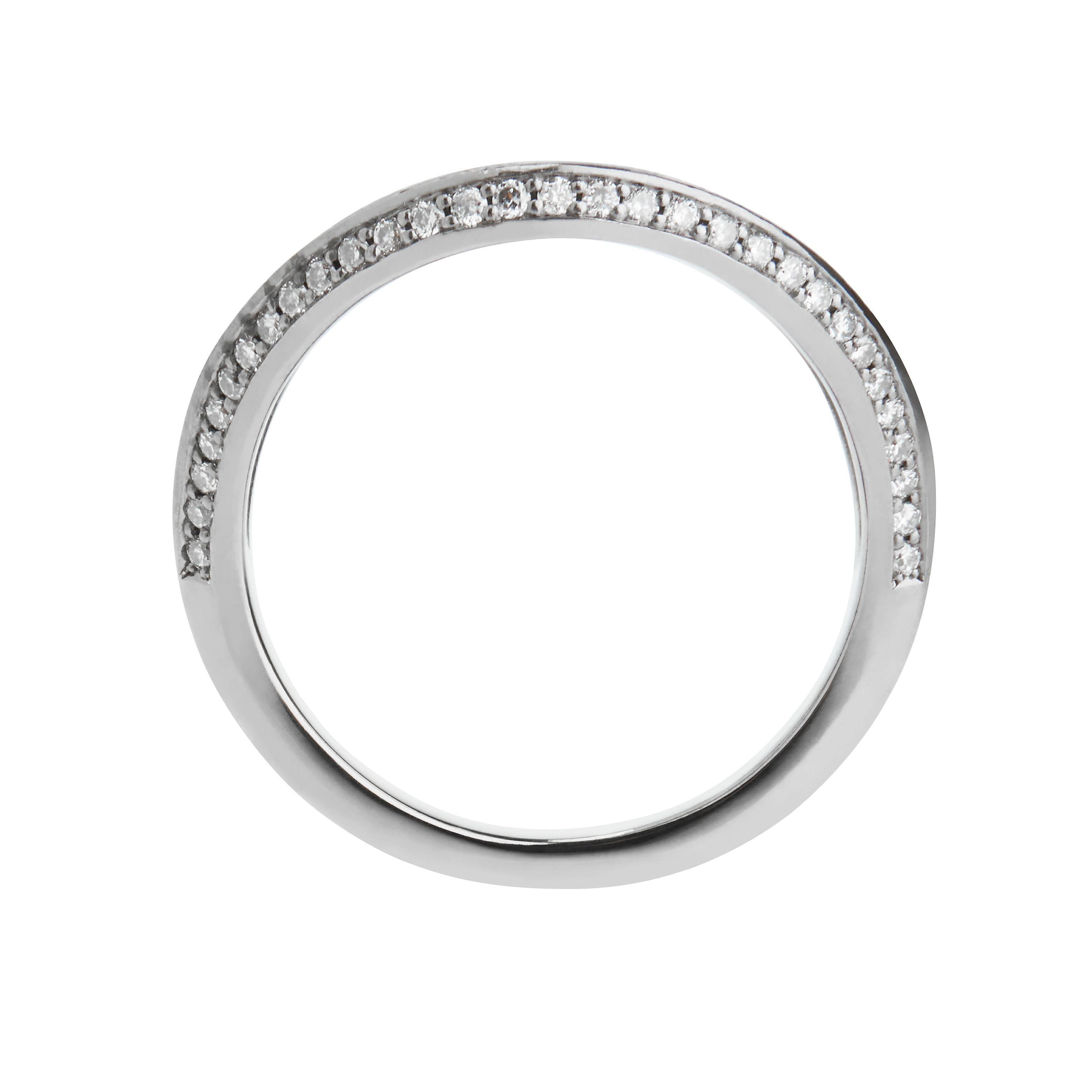Zara Simon Ibiza Diamond Pave White Gold Ring In New Condition For Sale In London, GB