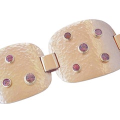 Colleen B. Rosenblat Zircon Hammered Rose Gold Bracelet