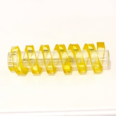 Vintage Art Deco Translucent Twisted Cord Abstract Bakelite Brooch