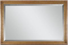 Large Antiqued Gold Leaf Fluted Cove Mirror Frame