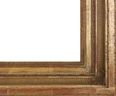 Large Antiqued Gold Leaf Fluted Cove Mirror Frame