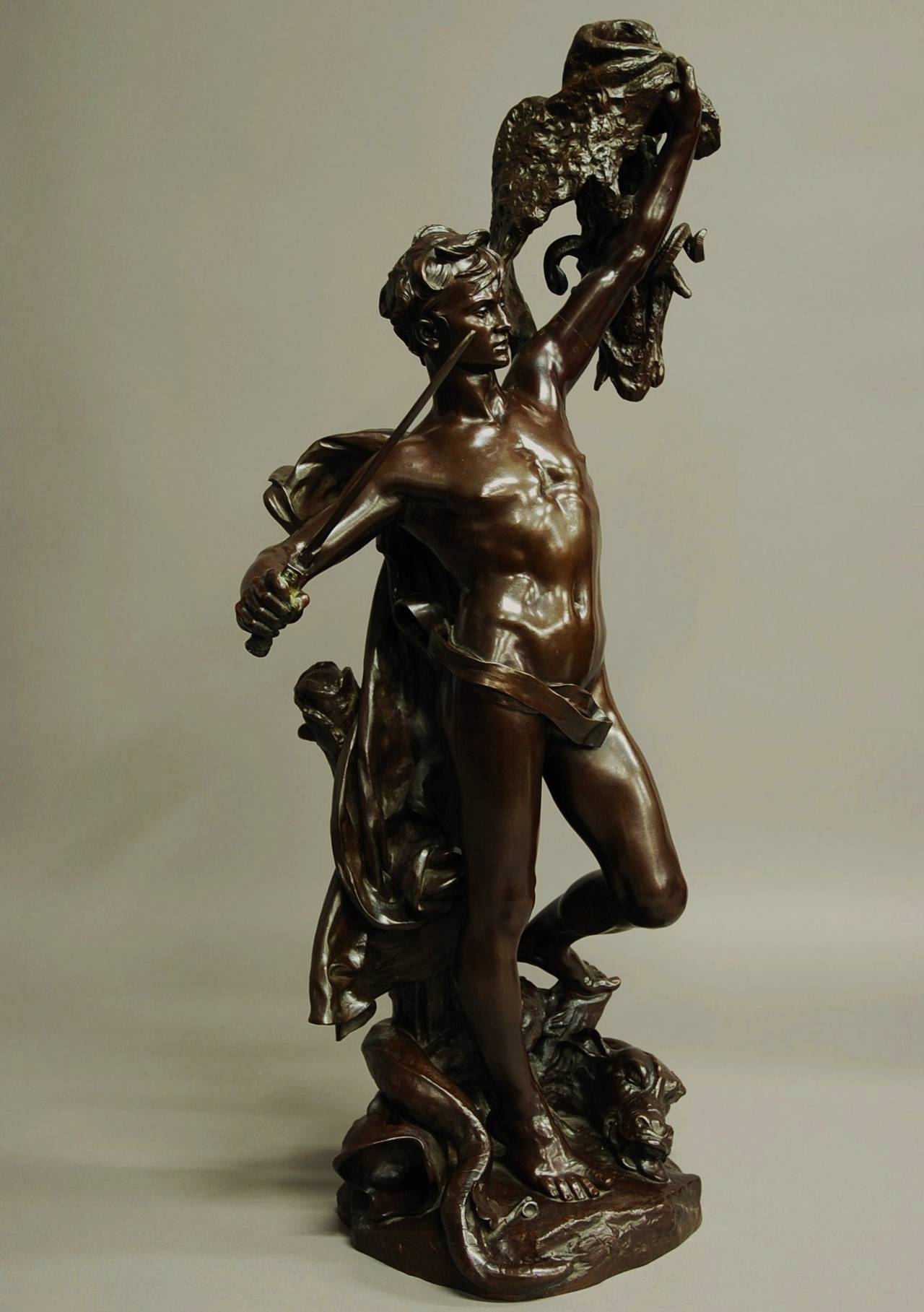 French Large Bronze Figure of 