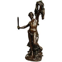 Large Bronze Figure of "Jason and the Golden Fleece"