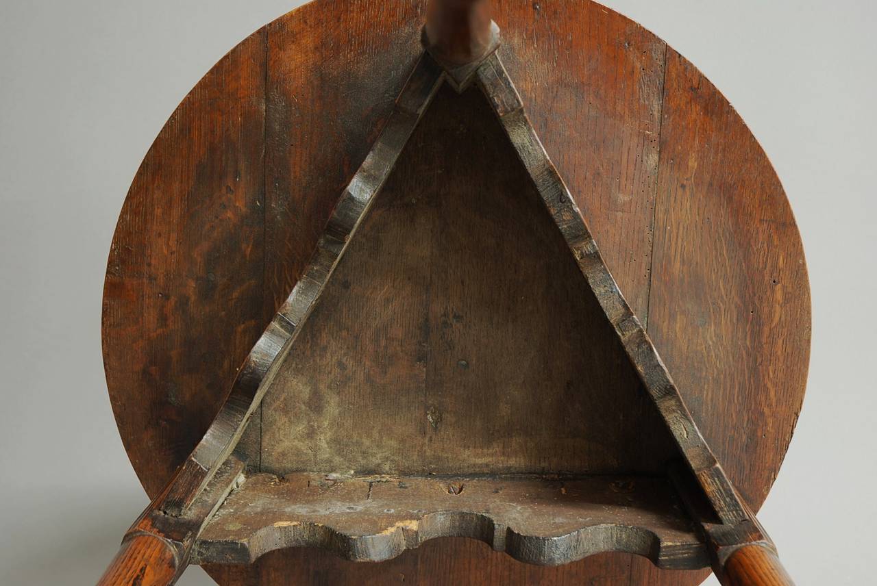 Late 18th Century Oak and Ash Cricket Table 3