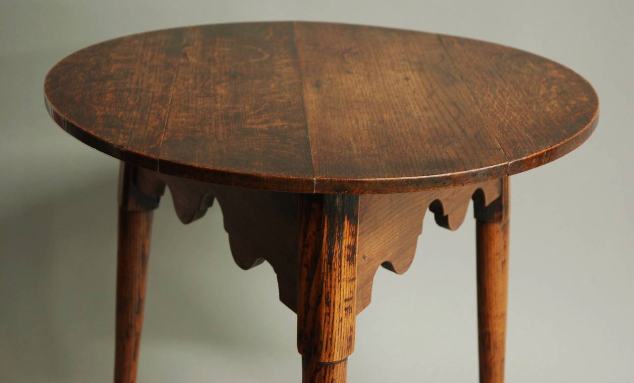 English Late 18th Century Oak and Ash Cricket Table