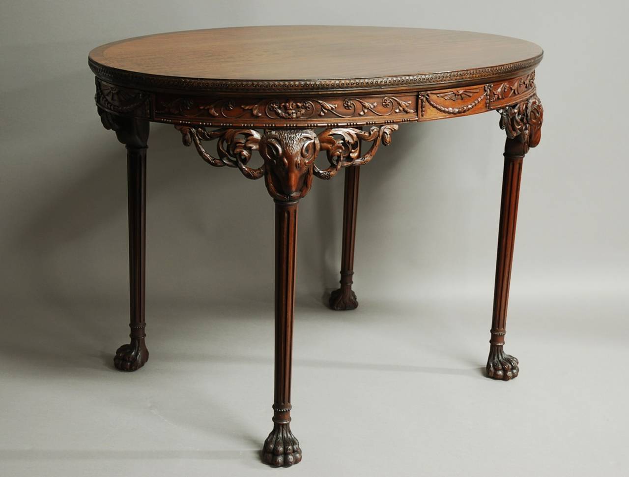 Adam Style Mahogany Centre Table in the Manner of Robert Adam For Sale