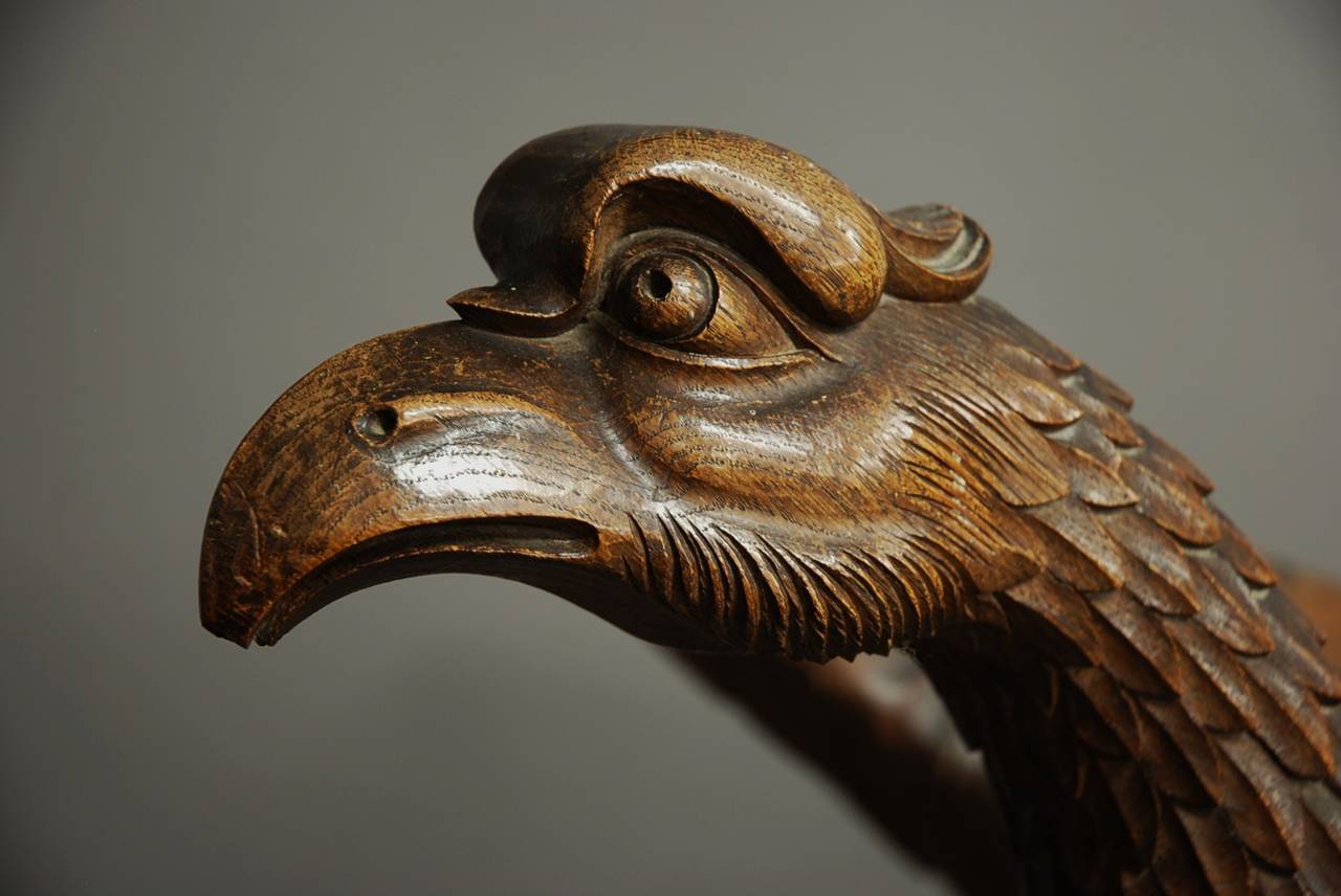 Finely Carved Oak Eagle Lectern 1