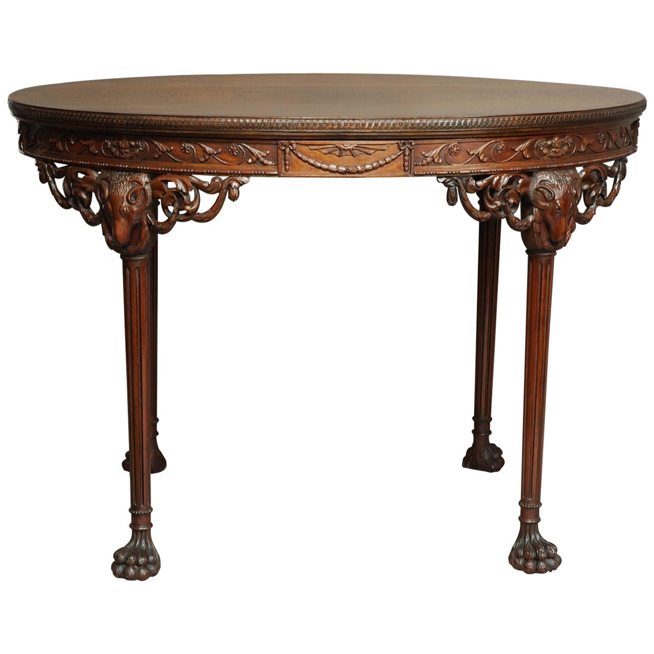 Mahogany Centre Table in the Manner of Robert Adam For Sale