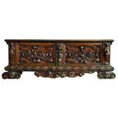 Italian Late 16th Century Walnut Cassone