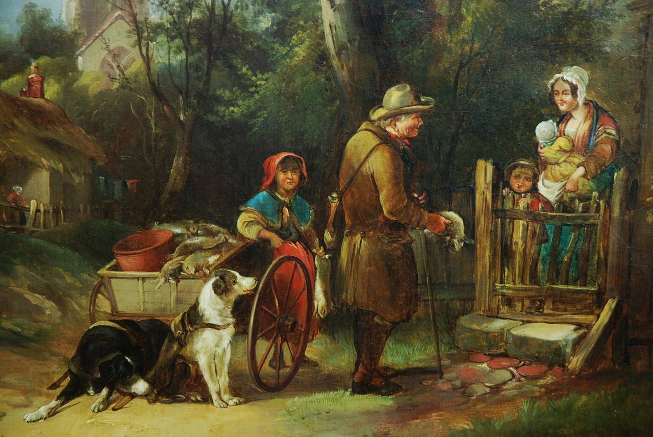 'The Rabbit Seller' Oil on Canvas 1