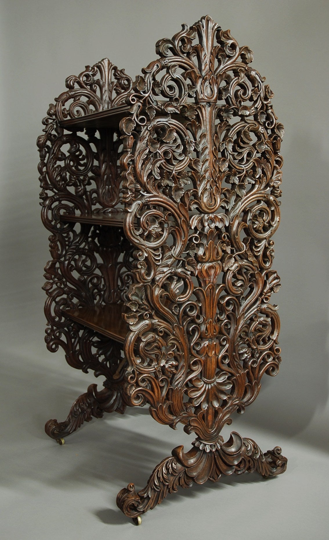 Mid-19th Century, Anglo-Indian Carved Padouk Buffet In Excellent Condition In Suffolk, GB