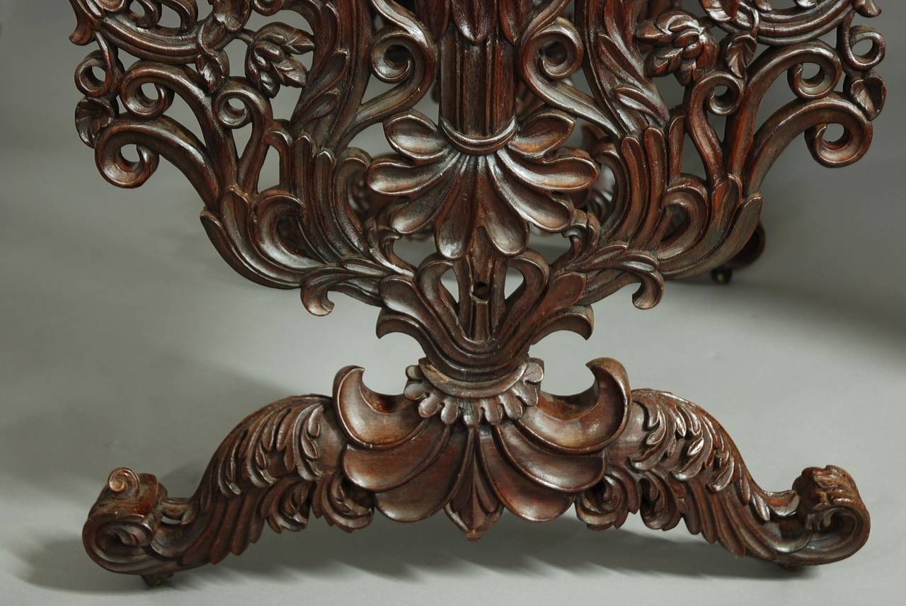 Mid-19th Century, Anglo-Indian Carved Padouk Buffet 4
