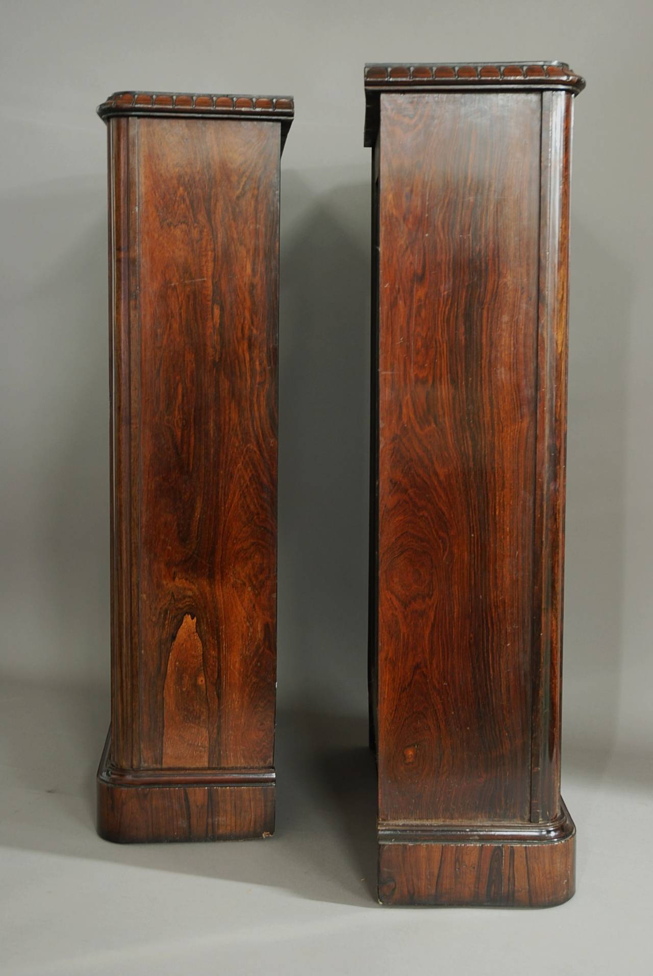 Pair of William IV Rosewood Open Bookcases 2