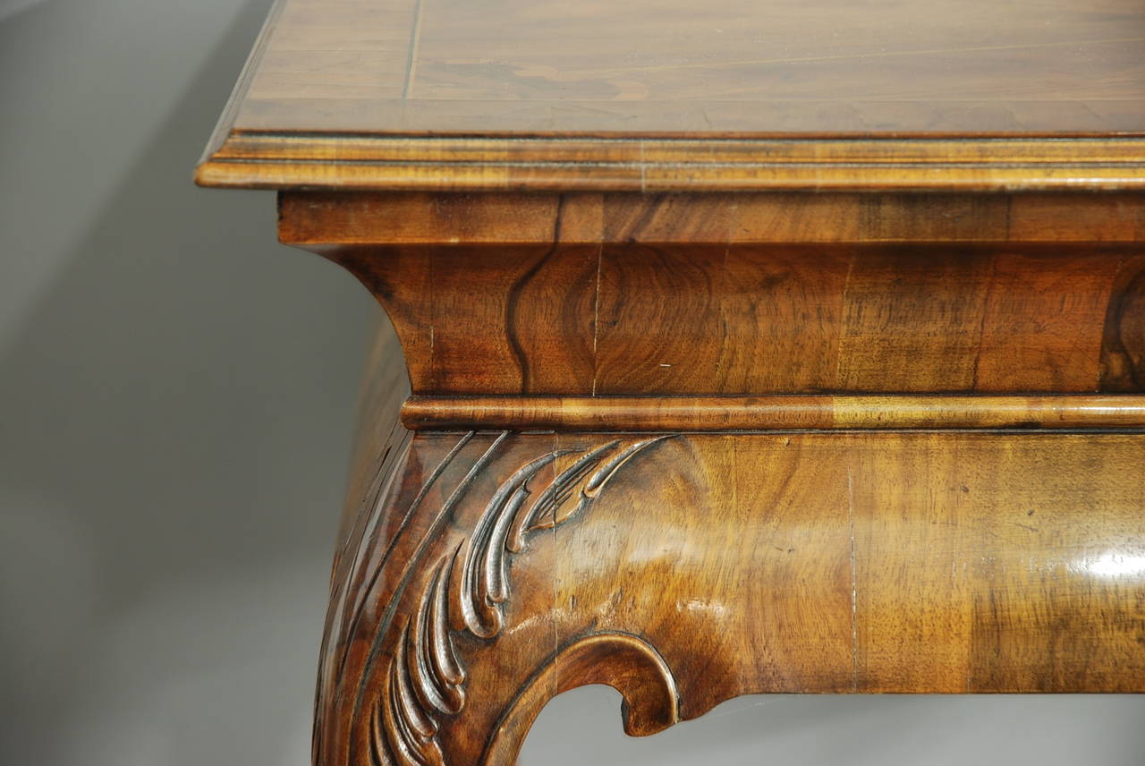 English Queen Anne Style Walnut Side Table