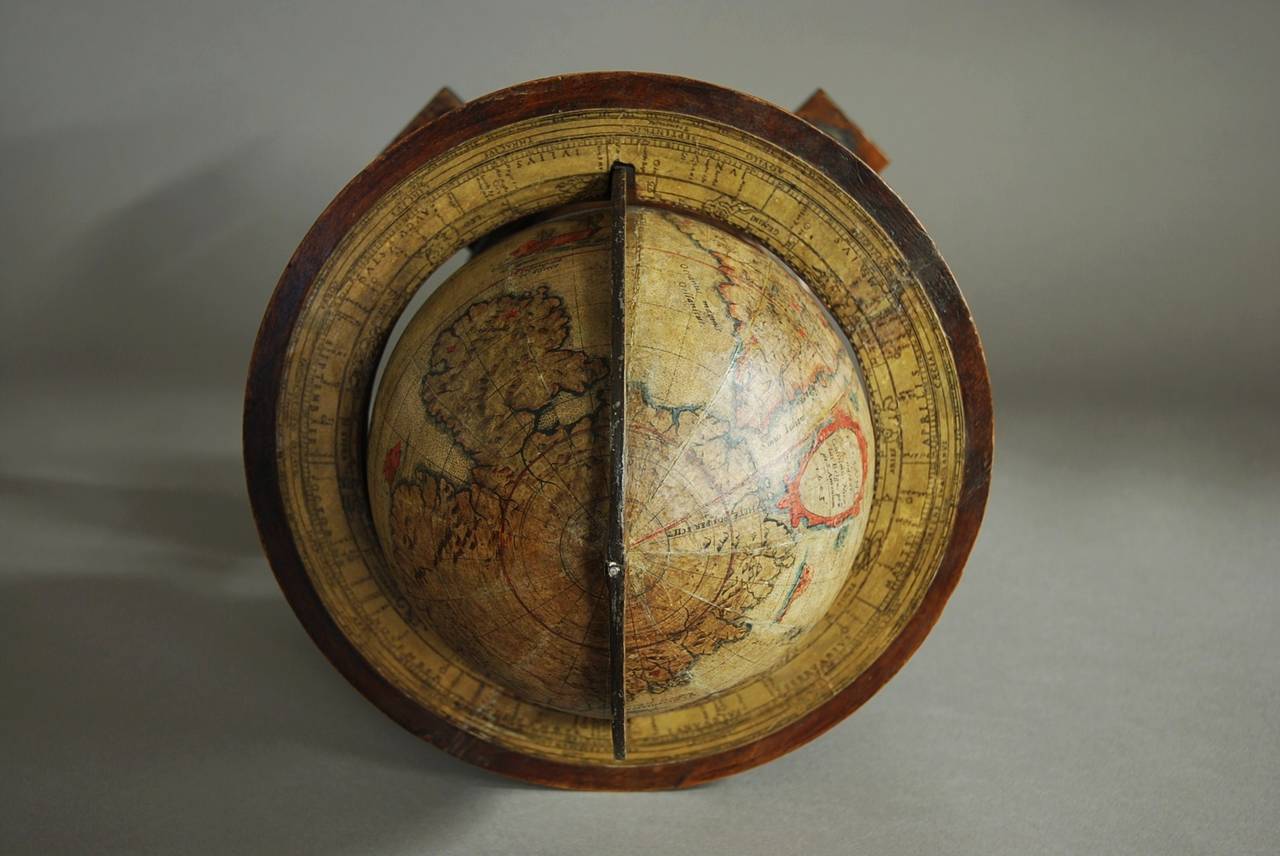 Inglese Globo da tavolo terrestre edoardiano
