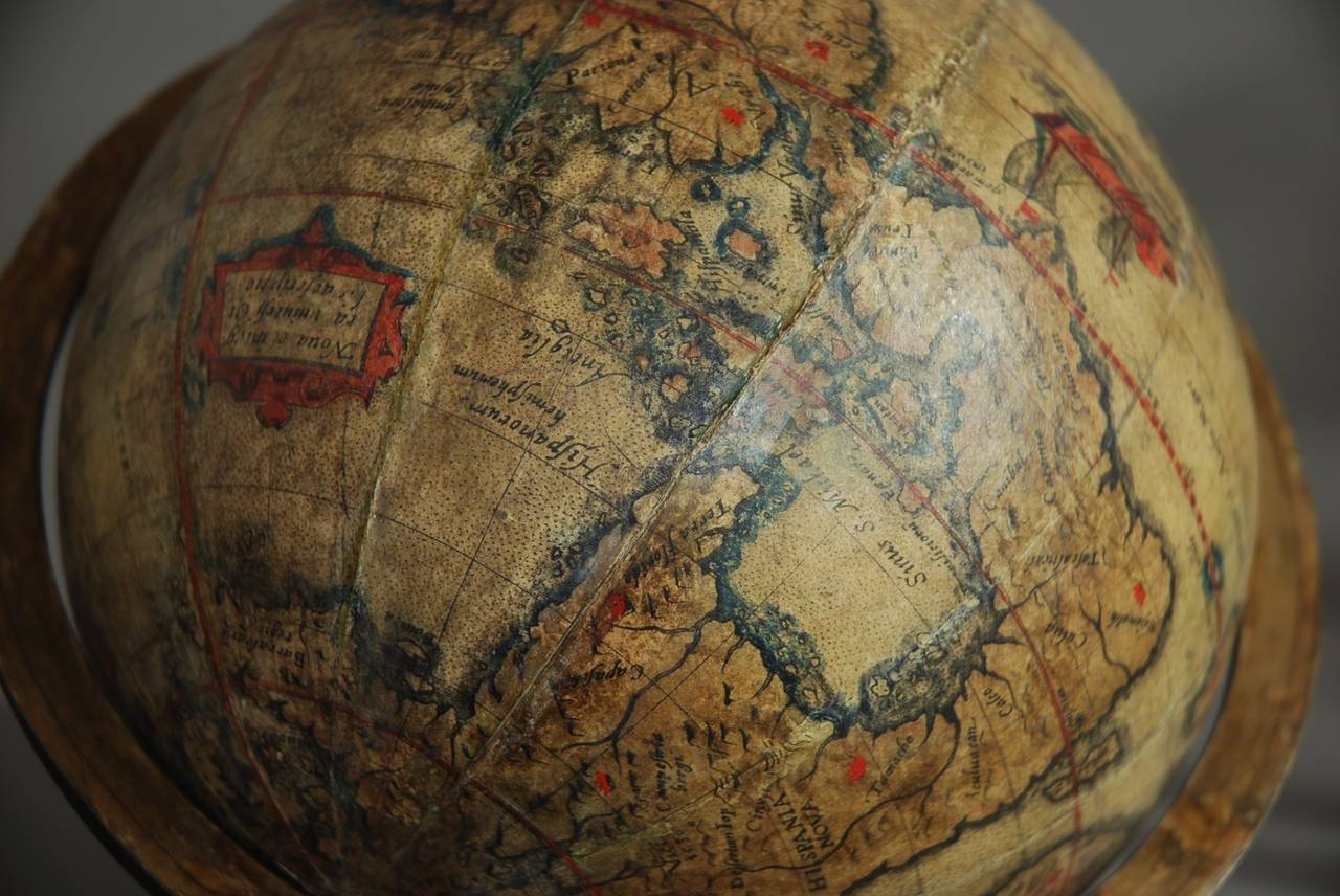 Globo da tavolo terrestre edoardiano 2