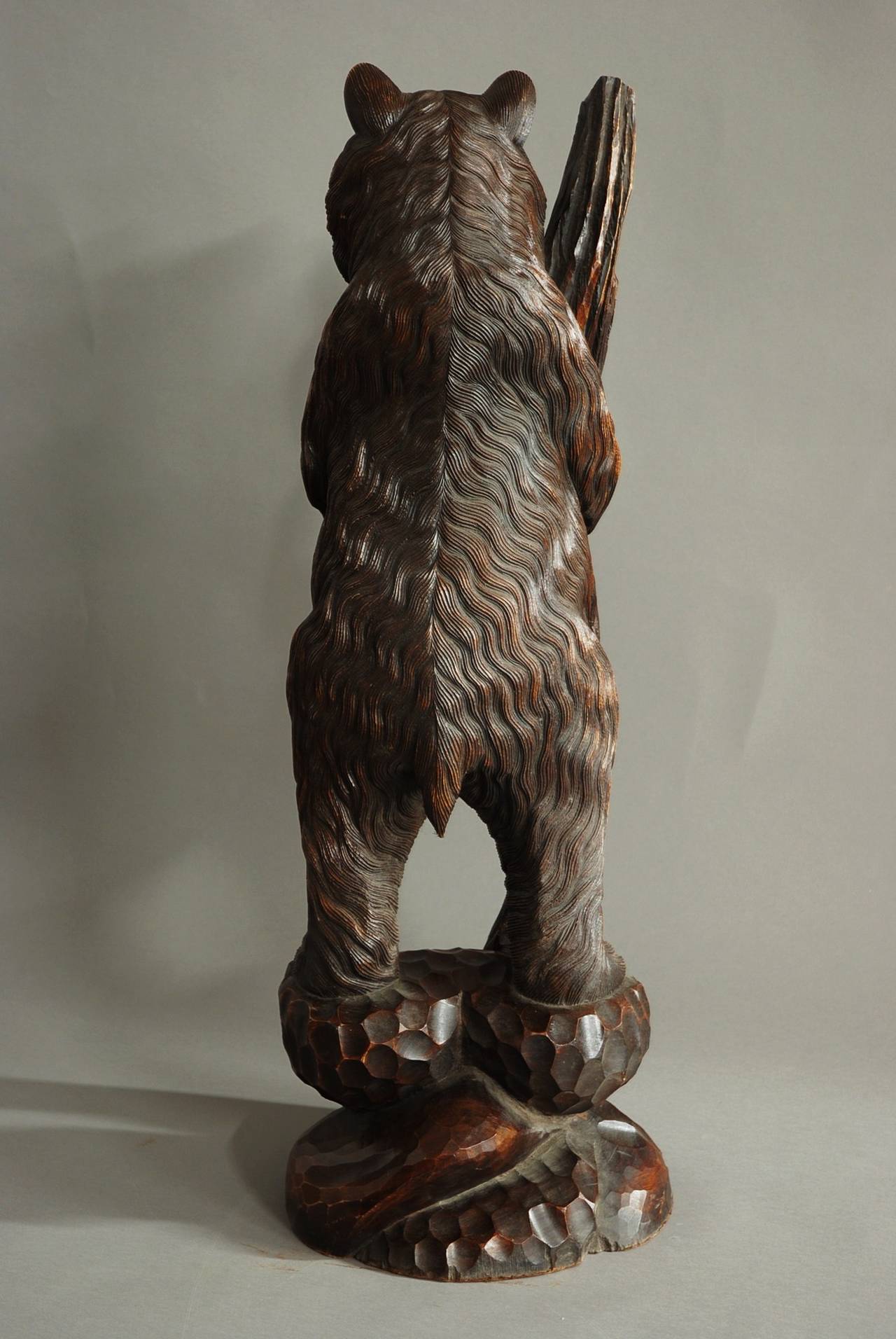 Finely Carved Wooden Black Forest Bear In Good Condition In Suffolk, GB