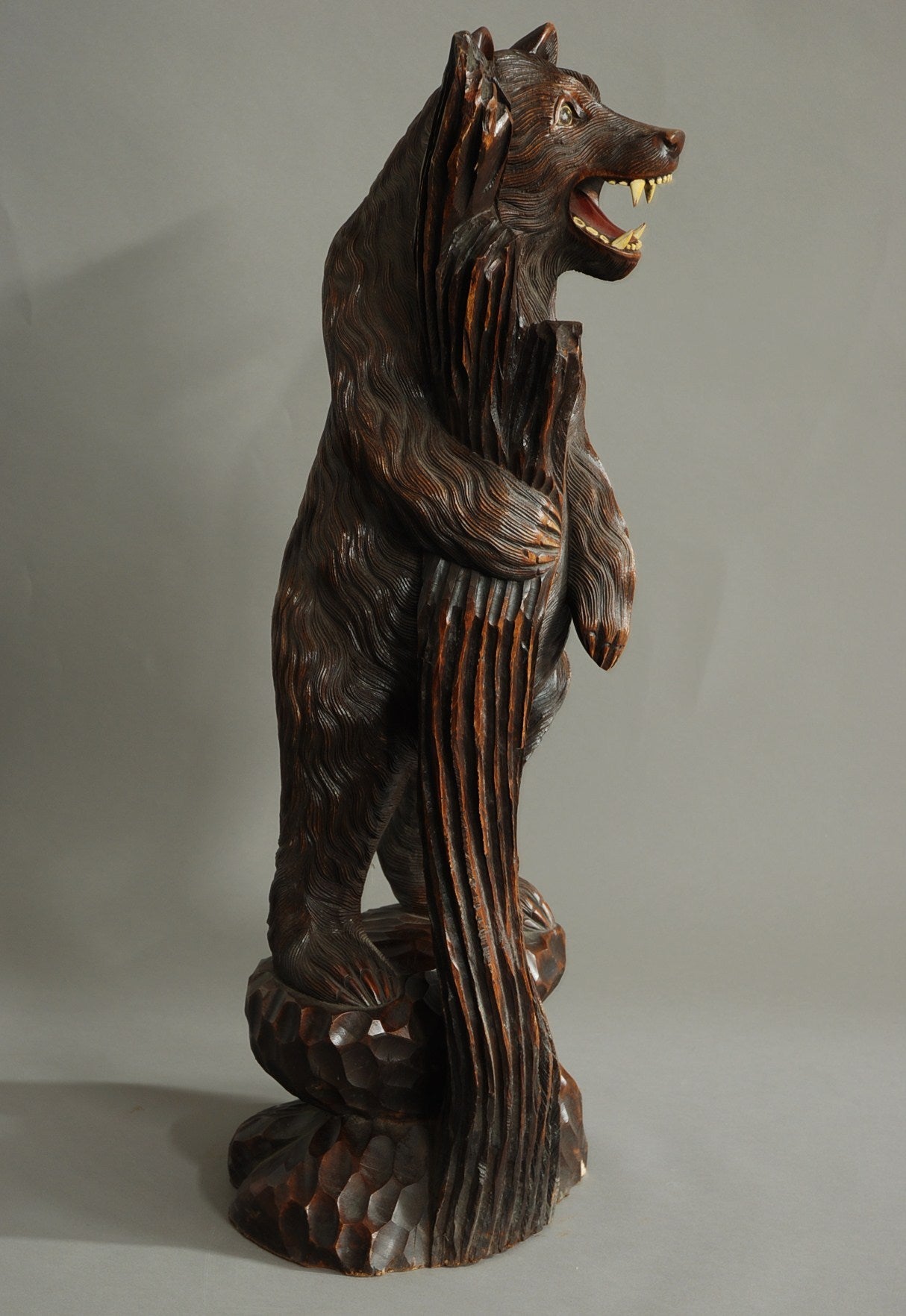 Finely Carved Wooden Black Forest Bear 2
