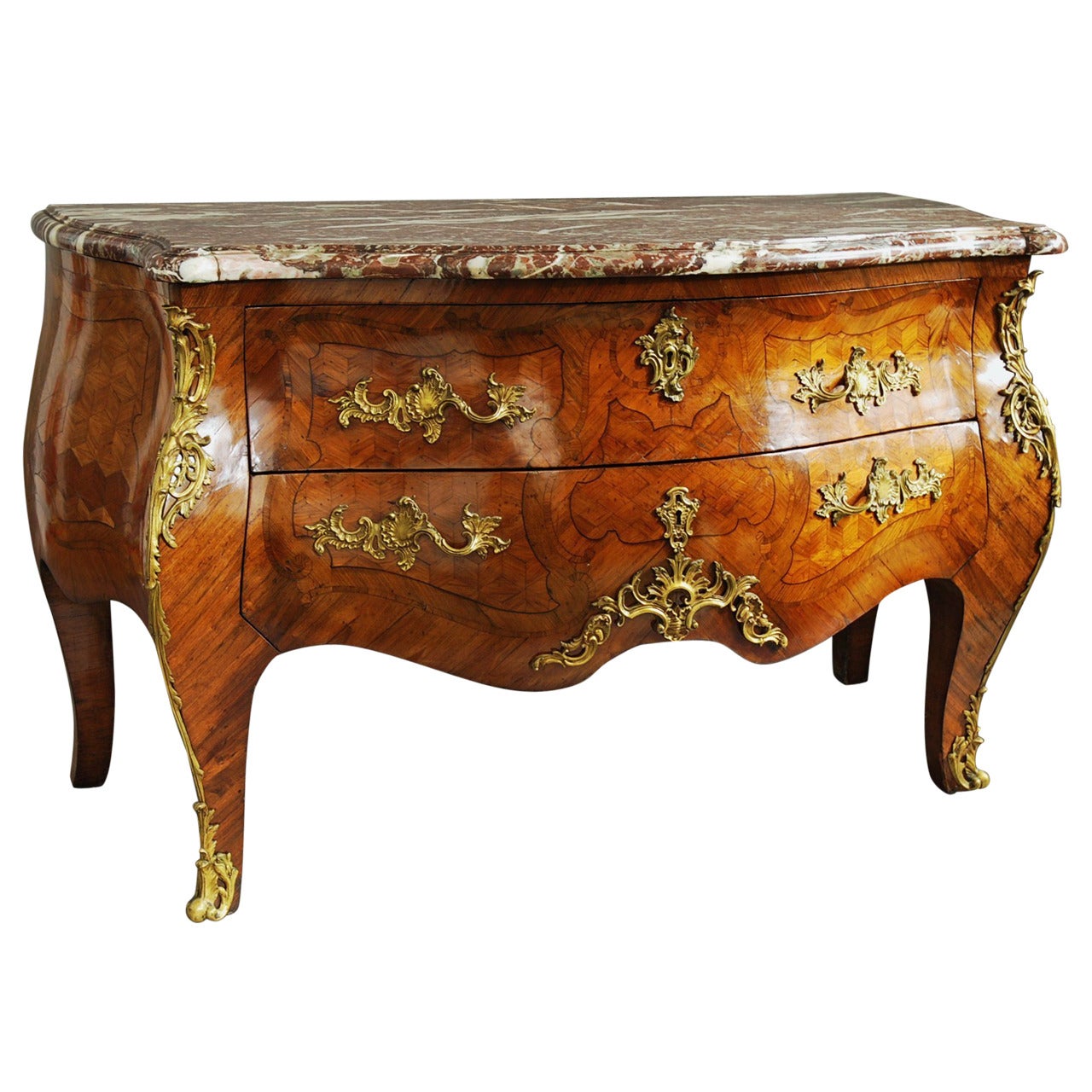 Rare 18th Century French Kingwood Commode For Sale