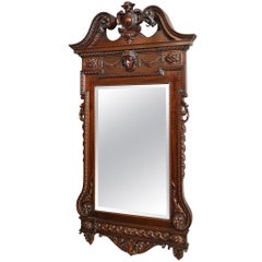 Fine Quality Mahogany Pier Mirror in the William Kent Style