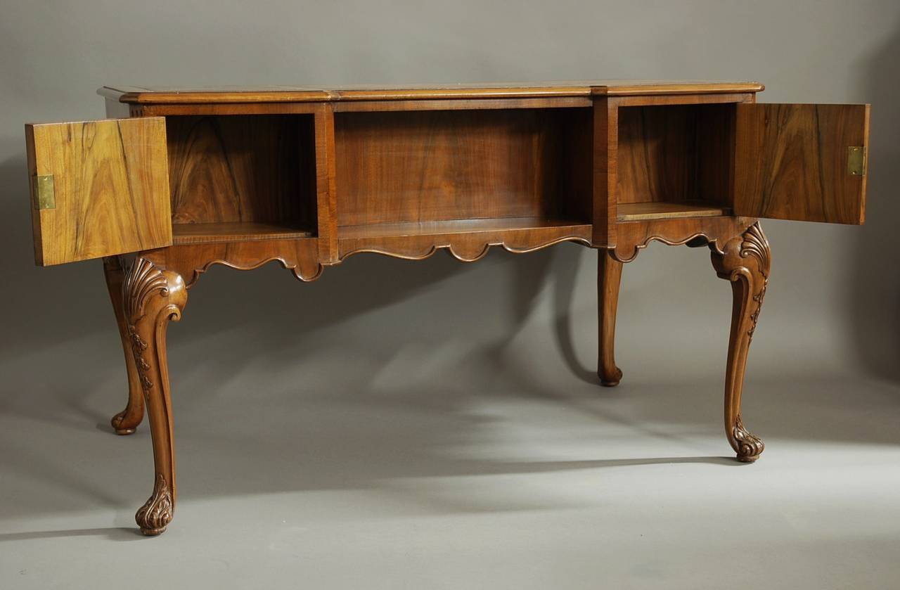 English Walnut Writing Desk in the Queen Ann Style For Sale