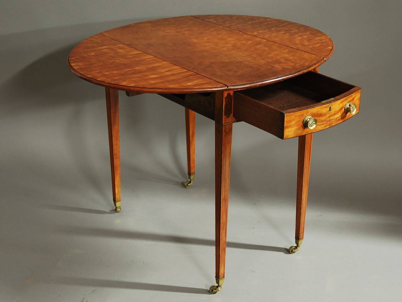 Late 19th Century Oval Satinwood Pembroke Table