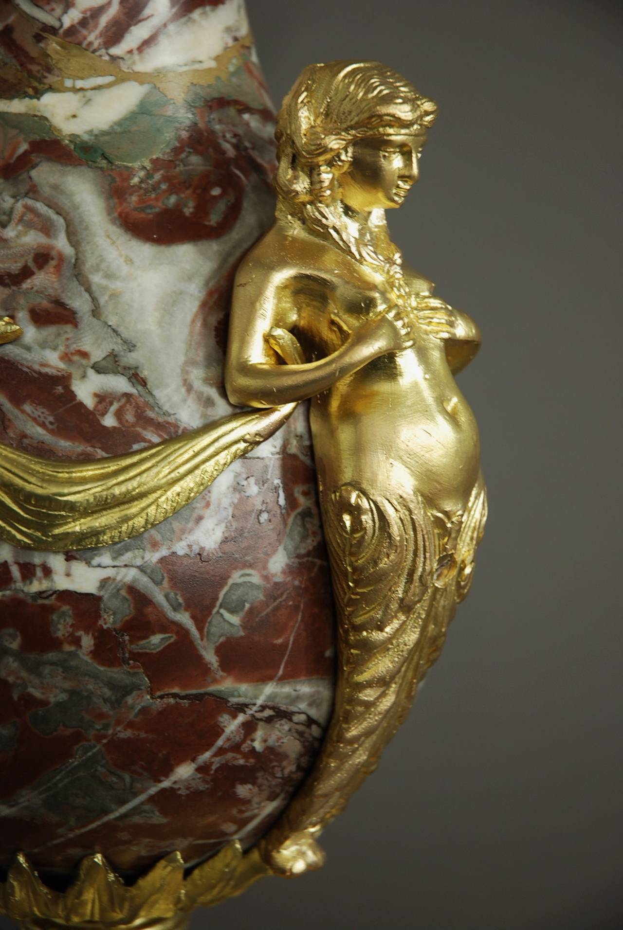 Large Marble and Ormolu Table Lamp 3